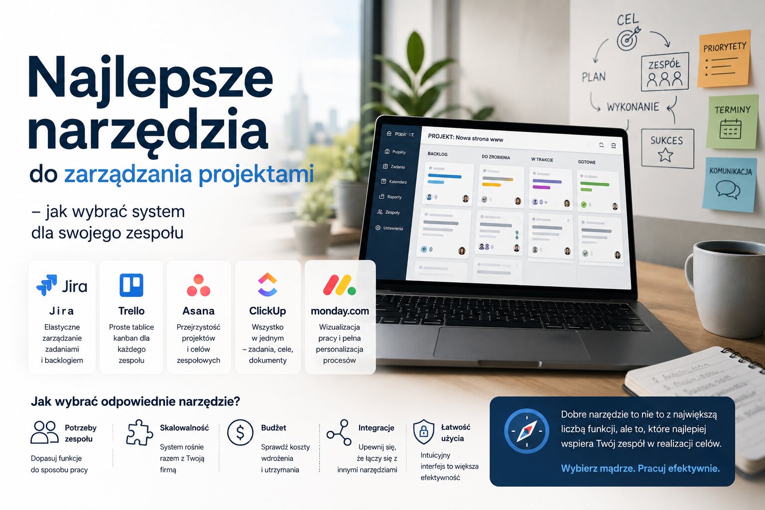 Najlepsze narzędzia do zarządzania projektami - jak wybrać system dla swojego zespołu