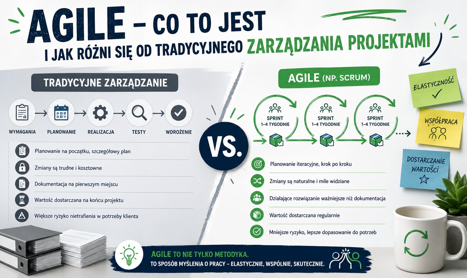 Agile - co to jest i jak różni się od tradycyjnego zarządzania projektami